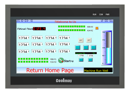 QM3G-100FH-24MR-485P Màn hình HMI 10 inch PLC Tích hợp 30DI 30DO Giao thức Modbus RTU Bộ điều khiển logic khả trình