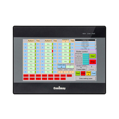 Coolmay 7 Inch 1024*600 EX3U-8070HD-44MT-2AD2DA-V-485P Công nghiệp 24v Digital Analog Input Touch Screen Panel Plc HMI tích hợp tất cả trong một