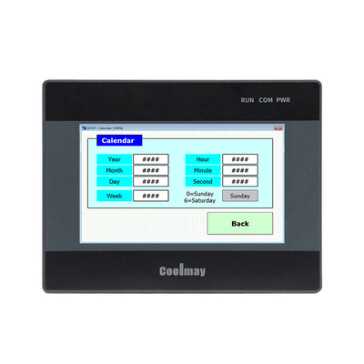 Coolmay 4.3 '' HMI PLC All In One tích hợp 65536 True Color Touch Screen RS232/RS485 Port485P tương thích FX3G/FX3U/FX3S với nhiệt độ kỹ thuật số Đối với hệ thống nước EX3G-8043H-24MR