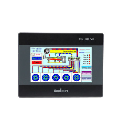 Coolmay Oem Odm Logo Tự động hóa công nghiệp 12v 12v 24v Ac Dc Relay 24mt Digital Plc HMI Integrated Combo