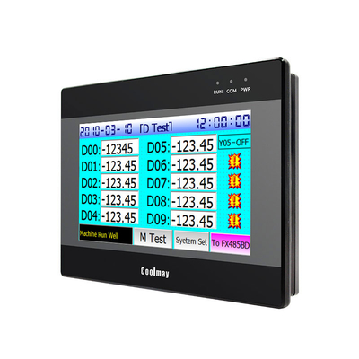 7 inch Modbus Hmi Plc tất cả trong một Plc điều khiển có thể lập trình 24 đầu vào kỹ thuật số 24 đầu ra kỹ thuật số